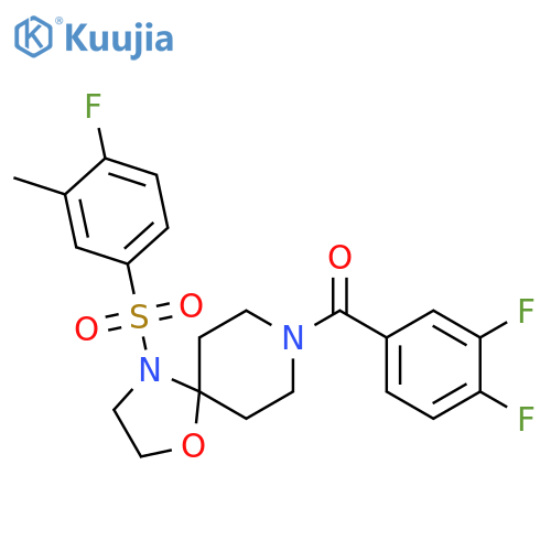 8-(3,4-difluorobenzoyl)-4-(4-fluoro-3-methylbenzenesulfonyl)-1-oxa-4,8-diazaspiro4.5decane structure