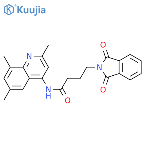 4-(1,3-dioxo-2,3-dihydro-1H-isoindol-2-yl)-N-(2,6,8-trimethylquinolin-4-yl)butanamide structure
