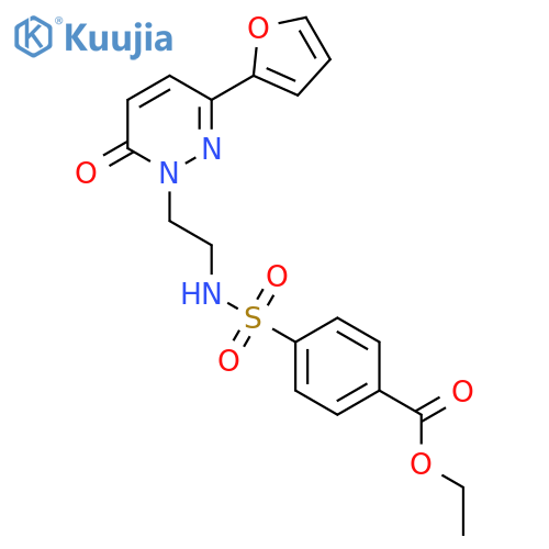 ethyl 4-({2-3-(furan-2-yl)-6-oxo-1,6-dihydropyridazin-1-ylethyl}sulfamoyl)benzoate structure