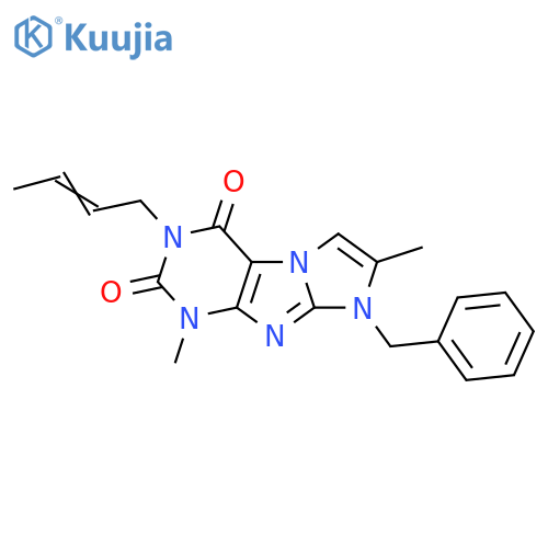 8-benzyl-3-(2E)-but-2-en-1-yl-1,7-dimethyl-1H,2H,3H,4H,8H-imidazo1,2-gpurine-2,4-dione structure