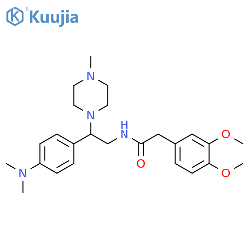 2-(3,4-dimethoxyphenyl)-N-{2-4-(dimethylamino)phenyl-2-(4-methylpiperazin-1-yl)ethyl}acetamide structure