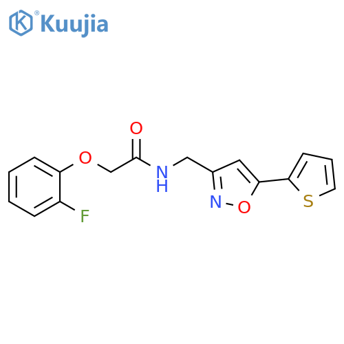 2-(2-fluorophenoxy)-N-{5-(thiophen-2-yl)-1,2-oxazol-3-ylmethyl}acetamide structure
