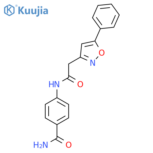 4-(2-(5-Phenylisoxazol-3-yl)acetamido)benzamide structure