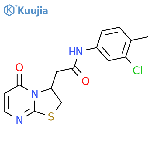 N-(3-chloro-4-methylphenyl)-2-{5-oxo-2H,3H,5H-1,3thiazolo3,2-apyrimidin-3-yl}acetamide structure