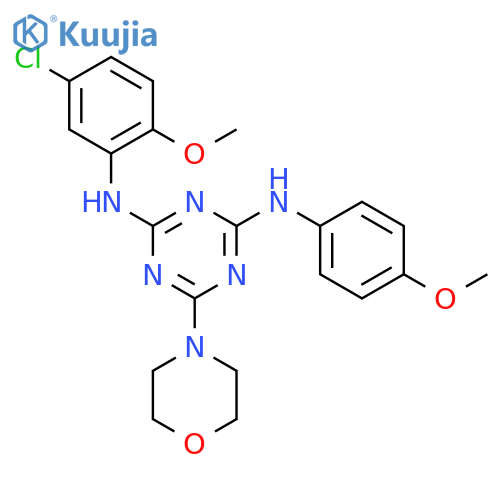 N2-(5-chloro-2-methoxyphenyl)-N4-(4-methoxyphenyl)-6-(morpholin-4-yl)-1,3,5-triazine-2,4-diamine structure
