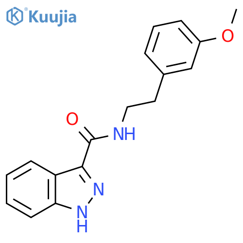 N-2-(3-methoxyphenyl)ethyl-1H-indazole-3-carboxamide structure