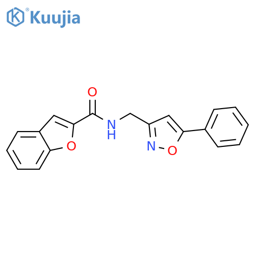 N-(5-phenyl-1,2-oxazol-3-yl)methyl-1-benzofuran-2-carboxamide structure
