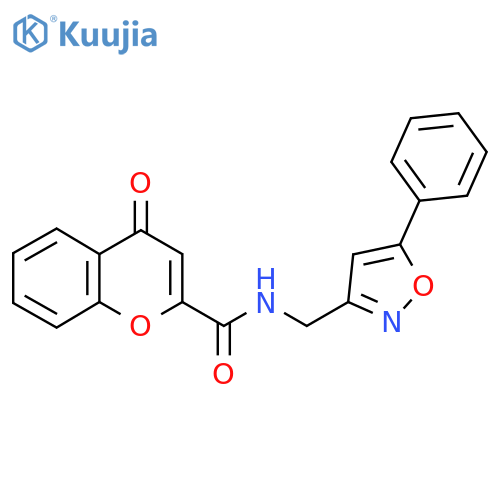4-oxo-N-(5-phenyl-1,2-oxazol-3-yl)methyl-4H-chromene-2-carboxamide structure