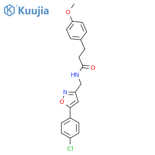N-{5-(4-chlorophenyl)-1,2-oxazol-3-ylmethyl}-3-(4-methoxyphenyl)propanamide structure
