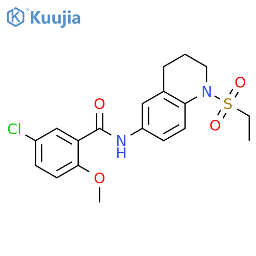 5-chloro-N-1-(ethanesulfonyl)-1,2,3,4-tetrahydroquinolin-6-yl-2-methoxybenzamide structure