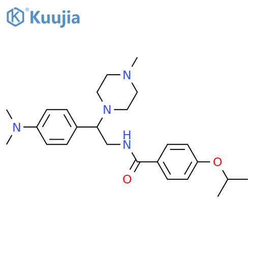 N-{2-4-(dimethylamino)phenyl-2-(4-methylpiperazin-1-yl)ethyl}-4-(propan-2-yloxy)benzamide structure