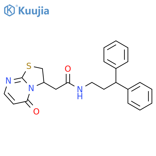 N-(3,3-diphenylpropyl)-2-{5-oxo-2H,3H,5H-1,3thiazolo3,2-apyrimidin-3-yl}acetamide structure