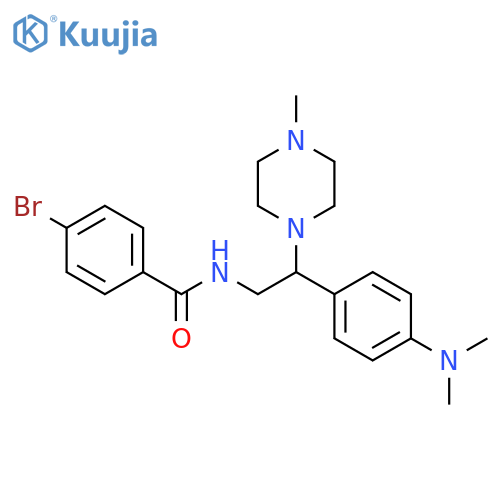 4-bromo-N-{2-4-(dimethylamino)phenyl-2-(4-methylpiperazin-1-yl)ethyl}benzamide structure