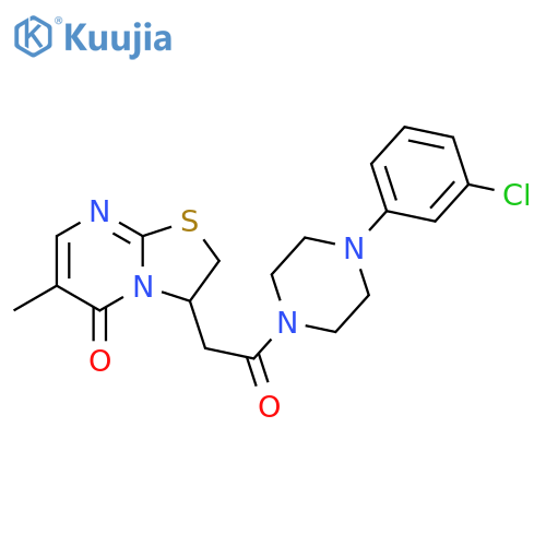 3-{2-4-(3-chlorophenyl)piperazin-1-yl-2-oxoethyl}-6-methyl-2H,3H,5H-1,3thiazolo3,2-apyrimidin-5-one structure