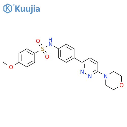 4-methoxy-N-{4-6-(morpholin-4-yl)pyridazin-3-ylphenyl}benzene-1-sulfonamide structure