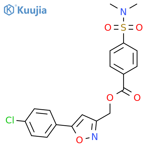 5-(4-chlorophenyl)-1,2-oxazol-3-ylmethyl 4-(dimethylsulfamoyl)benzoate structure