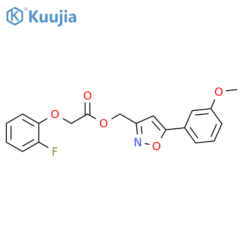 5-(3-methoxyphenyl)-1,2-oxazol-3-ylmethyl 2-(2-fluorophenoxy)acetate structure