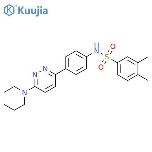 3,4-dimethyl-N-{4-6-(piperidin-1-yl)pyridazin-3-ylphenyl}benzene-1-sulfonamide structure