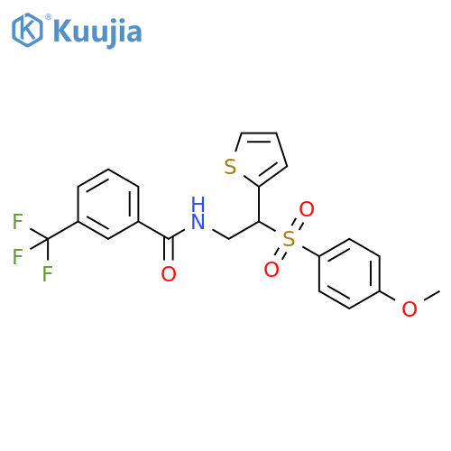 N-2-(4-methoxybenzenesulfonyl)-2-(thiophen-2-yl)ethyl-3-(trifluoromethyl)benzamide structure