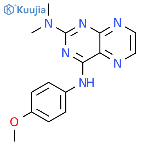 N4-(4-methoxyphenyl)-N2,N2-dimethylpteridine-2,4-diamine structure