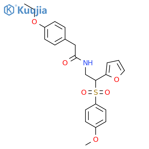 2-(4-ethoxyphenyl)-N-2-(furan-2-yl)-2-(4-methoxybenzenesulfonyl)ethylacetamide structure