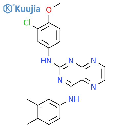 N2-(3-chloro-4-methoxyphenyl)-N4-(3,4-dimethylphenyl)pteridine-2,4-diamine structure