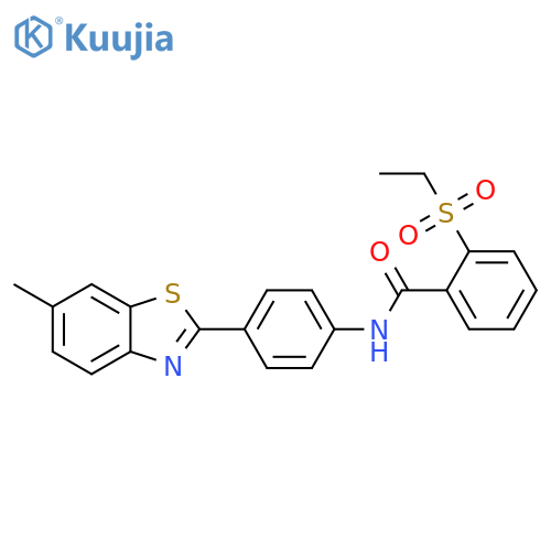 2-(ethanesulfonyl)-N-4-(6-methyl-1,3-benzothiazol-2-yl)phenylbenzamide structure