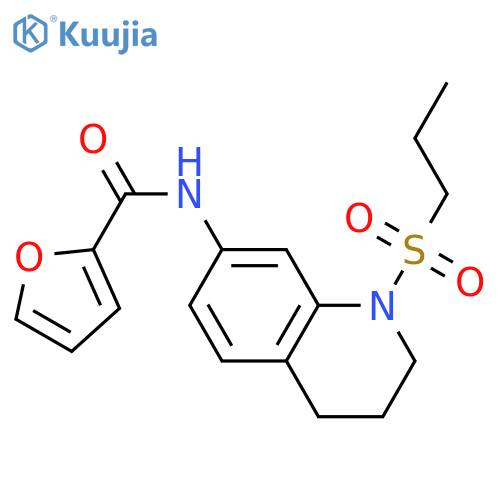N-1-(propane-1-sulfonyl)-1,2,3,4-tetrahydroquinolin-7-ylfuran-2-carboxamide structure