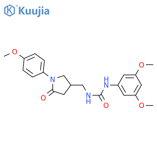 1-(3,5-dimethoxyphenyl)-3-{1-(4-methoxyphenyl)-5-oxopyrrolidin-3-ylmethyl}urea structure
