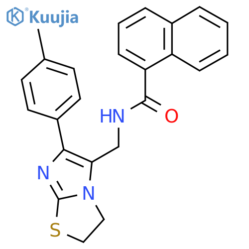 N-{6-(4-methylphenyl)-2H,3H-imidazo2,1-b1,3thiazol-5-ylmethyl}naphthalene-1-carboxamide structure