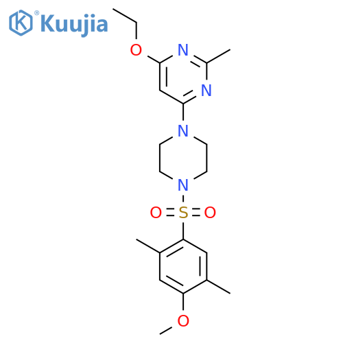 4-ethoxy-6-4-(4-methoxy-2,5-dimethylbenzenesulfonyl)piperazin-1-yl-2-methylpyrimidine structure
