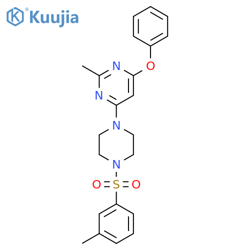 2-methyl-4-4-(3-methylbenzenesulfonyl)piperazin-1-yl-6-phenoxypyrimidine structure