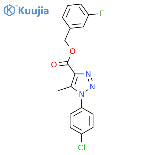 (3-fluorophenyl)methyl 1-(4-chlorophenyl)-5-methyl-1H-1,2,3-triazole-4-carboxylate structure