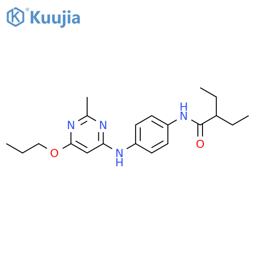 2-ethyl-N-{4-(2-methyl-6-propoxypyrimidin-4-yl)aminophenyl}butanamide structure