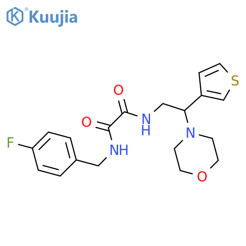 N'-(4-fluorophenyl)methyl-N-2-(morpholin-4-yl)-2-(thiophen-3-yl)ethylethanediamide structure