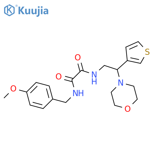 N'-(4-methoxyphenyl)methyl-N-2-(morpholin-4-yl)-2-(thiophen-3-yl)ethylethanediamide structure