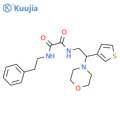N-2-(morpholin-4-yl)-2-(thiophen-3-yl)ethyl-N'-(2-phenylethyl)ethanediamide structure