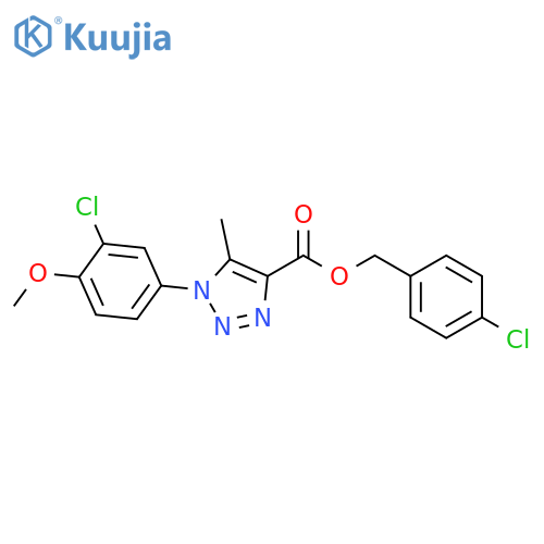 (4-Chlorophenyl)methyl 1-(3-chloro-4-methoxyphenyl)-5-methyl-1H-1,2,3-triazole-4-carboxylate structure