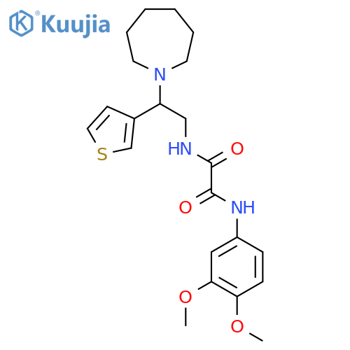 N'-2-(azepan-1-yl)-2-(thiophen-3-yl)ethyl-N-(3,4-dimethoxyphenyl)ethanediamide structure
