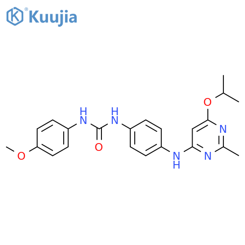 1-(4-methoxyphenyl)-3-(4-{2-methyl-6-(propan-2-yloxy)pyrimidin-4-ylamino}phenyl)urea structure