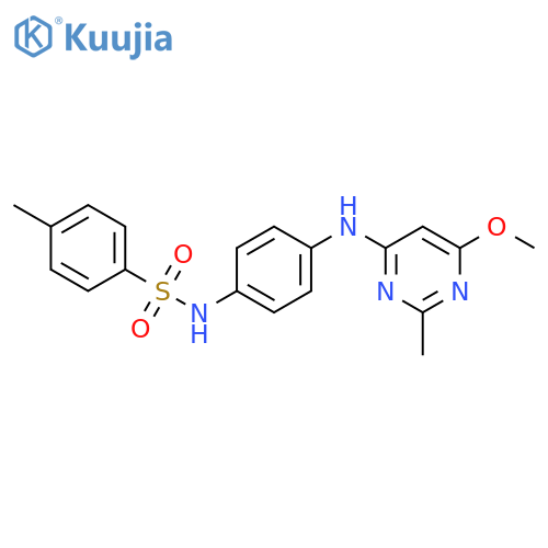 N-{4-(6-methoxy-2-methylpyrimidin-4-yl)aminophenyl}-4-methylbenzene-1-sulfonamide structure
