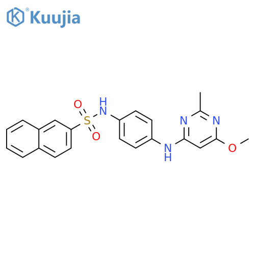 N-{4-(6-methoxy-2-methylpyrimidin-4-yl)aminophenyl}naphthalene-2-sulfonamide structure