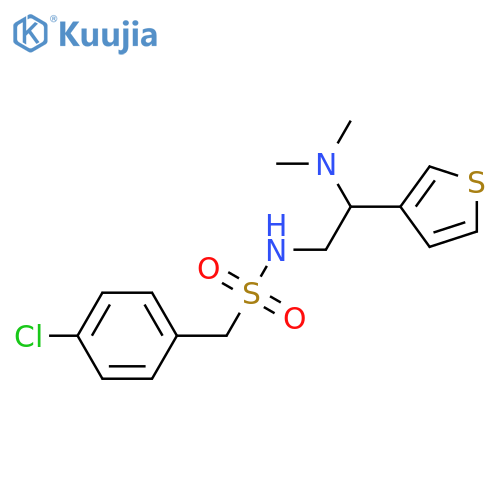 1-(4-chlorophenyl)-N-2-(dimethylamino)-2-(thiophen-3-yl)ethylmethanesulfonamide structure