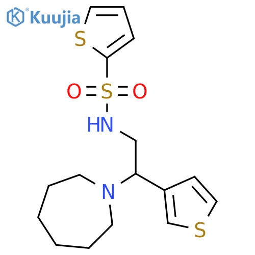 N-2-(azepan-1-yl)-2-(thiophen-3-yl)ethylthiophene-2-sulfonamide structure