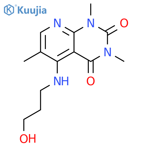 5-(3-hydroxypropyl)amino-1,3,6-trimethyl-1H,2H,3H,4H-pyrido2,3-dpyrimidine-2,4-dione structure