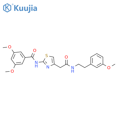3,5-dimethoxy-N-4-({2-(3-methoxyphenyl)ethylcarbamoyl}methyl)-1,3-thiazol-2-ylbenzamide structure