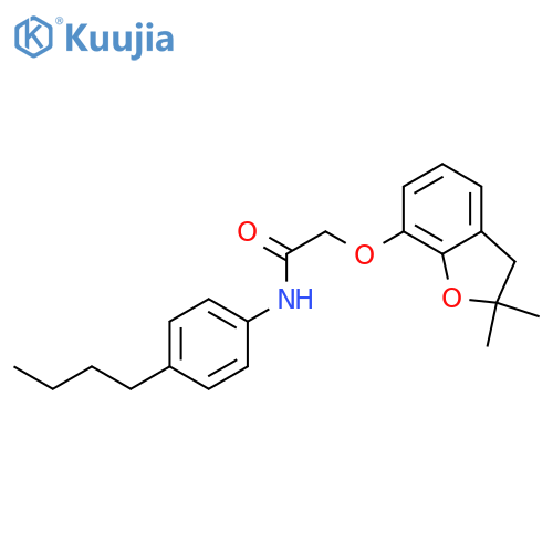 N-(4-butylphenyl)-2-(2,2-dimethyl-2,3-dihydro-1-benzofuran-7-yl)oxyacetamide structure