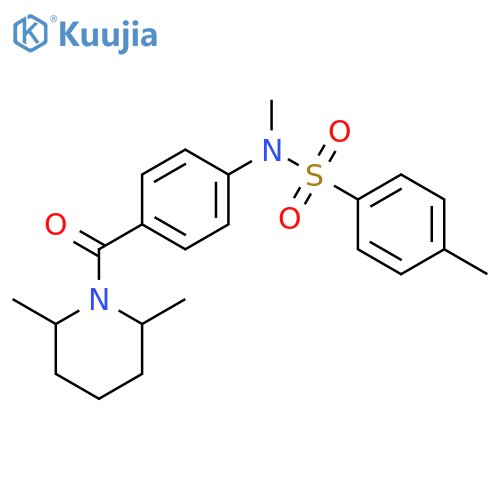N-4-(2,6-dimethylpiperidine-1-carbonyl)phenyl-N,4-dimethylbenzene-1-sulfonamide structure