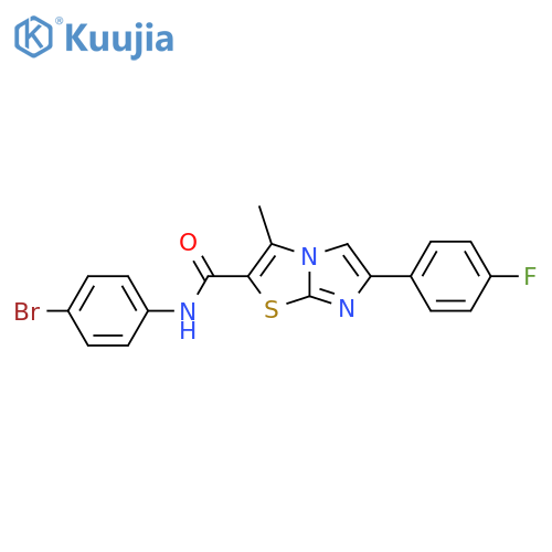N-(4-bromophenyl)-6-(4-fluorophenyl)-3-methylimidazo2,1-b1,3thiazole-2-carboxamide structure