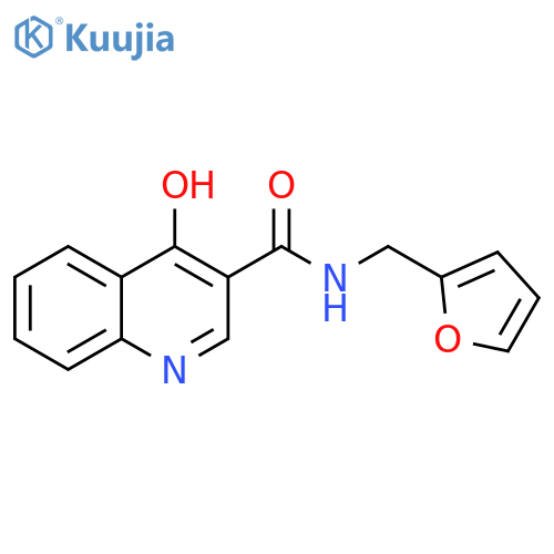 N-(furan-2-yl)methyl-4-hydroxyquinoline-3-carboxamide structure